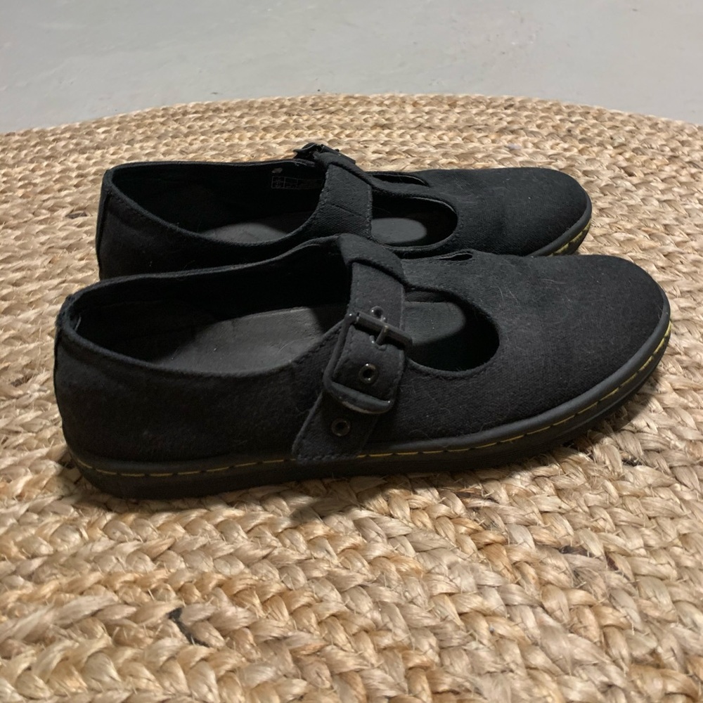Dr.Martens Black Canvas Mary Jane Flats woman’s 9